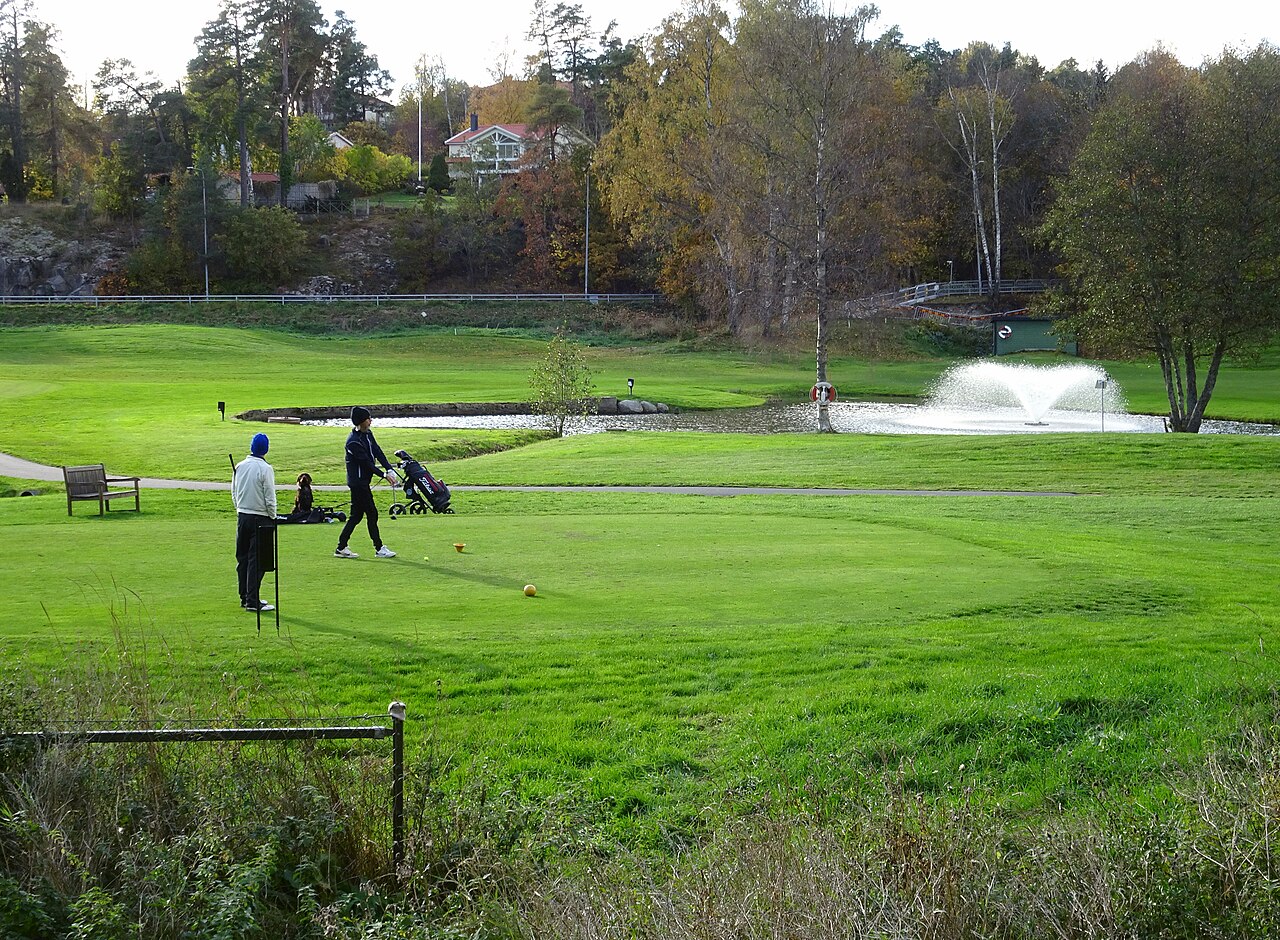 Golfmiljö vid Lidingö Golf Club.