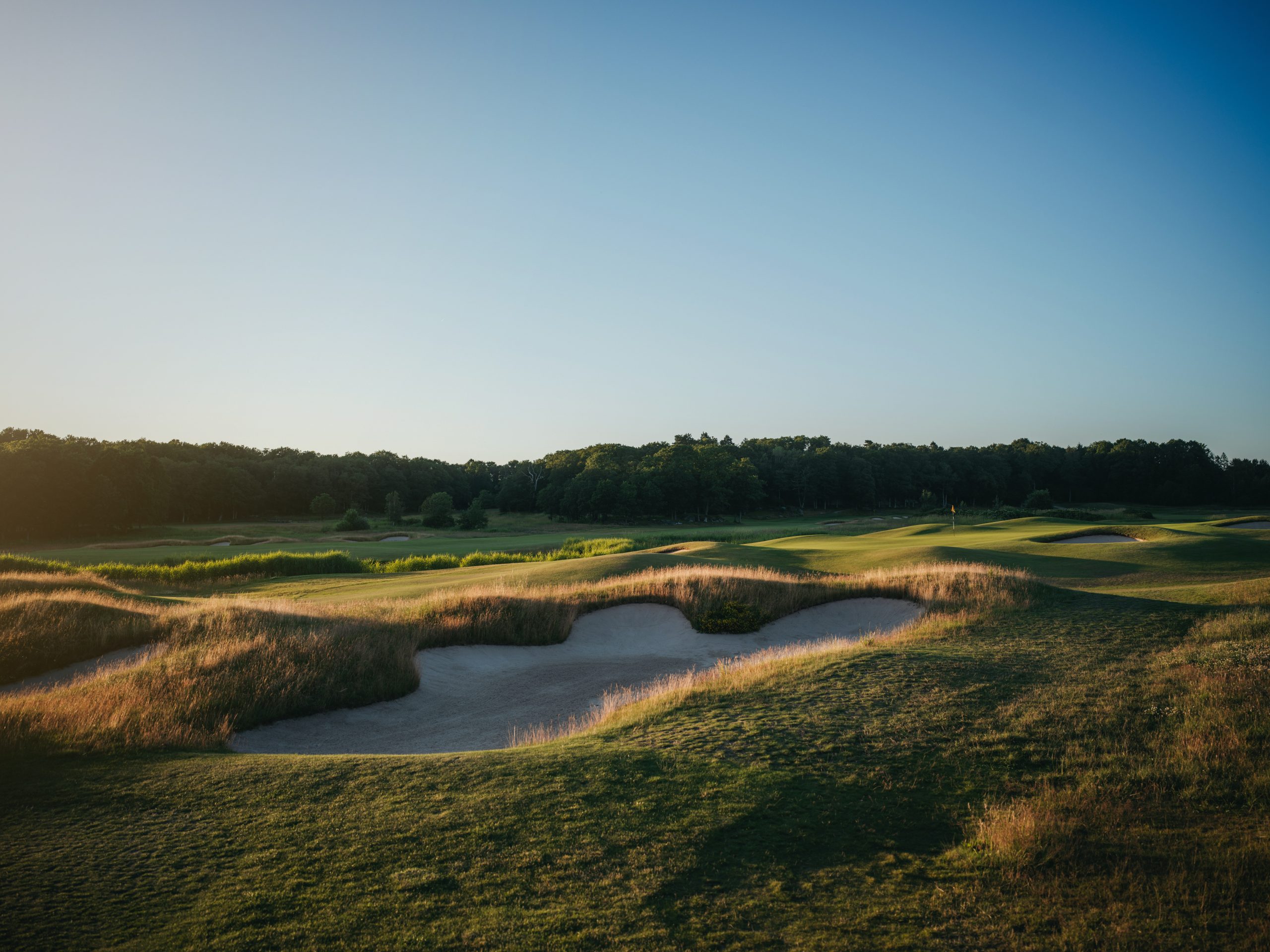 A bunker and green at Vallda Golf & Country Club.