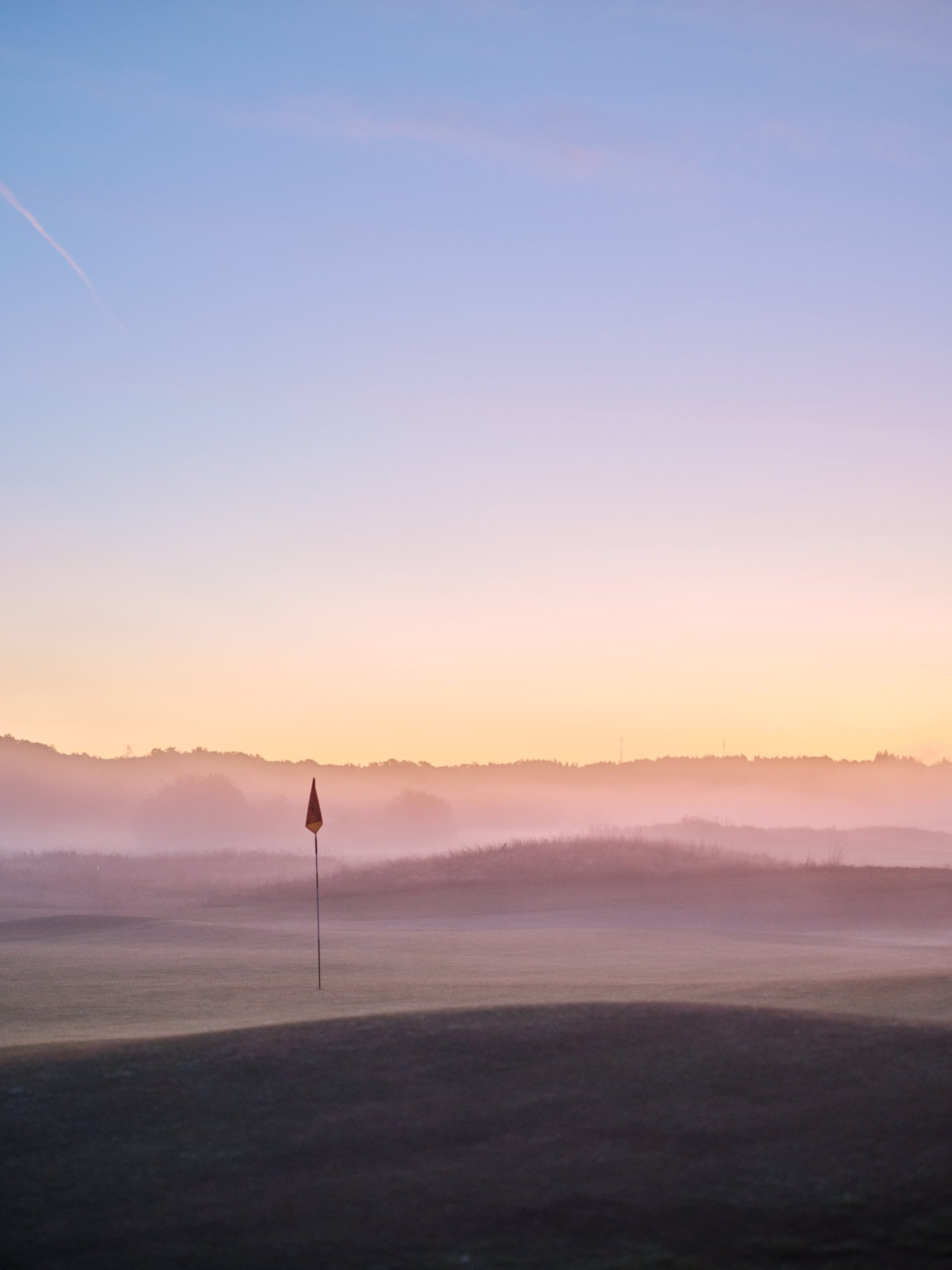 A misty green at Vallda Golf & Country Club.